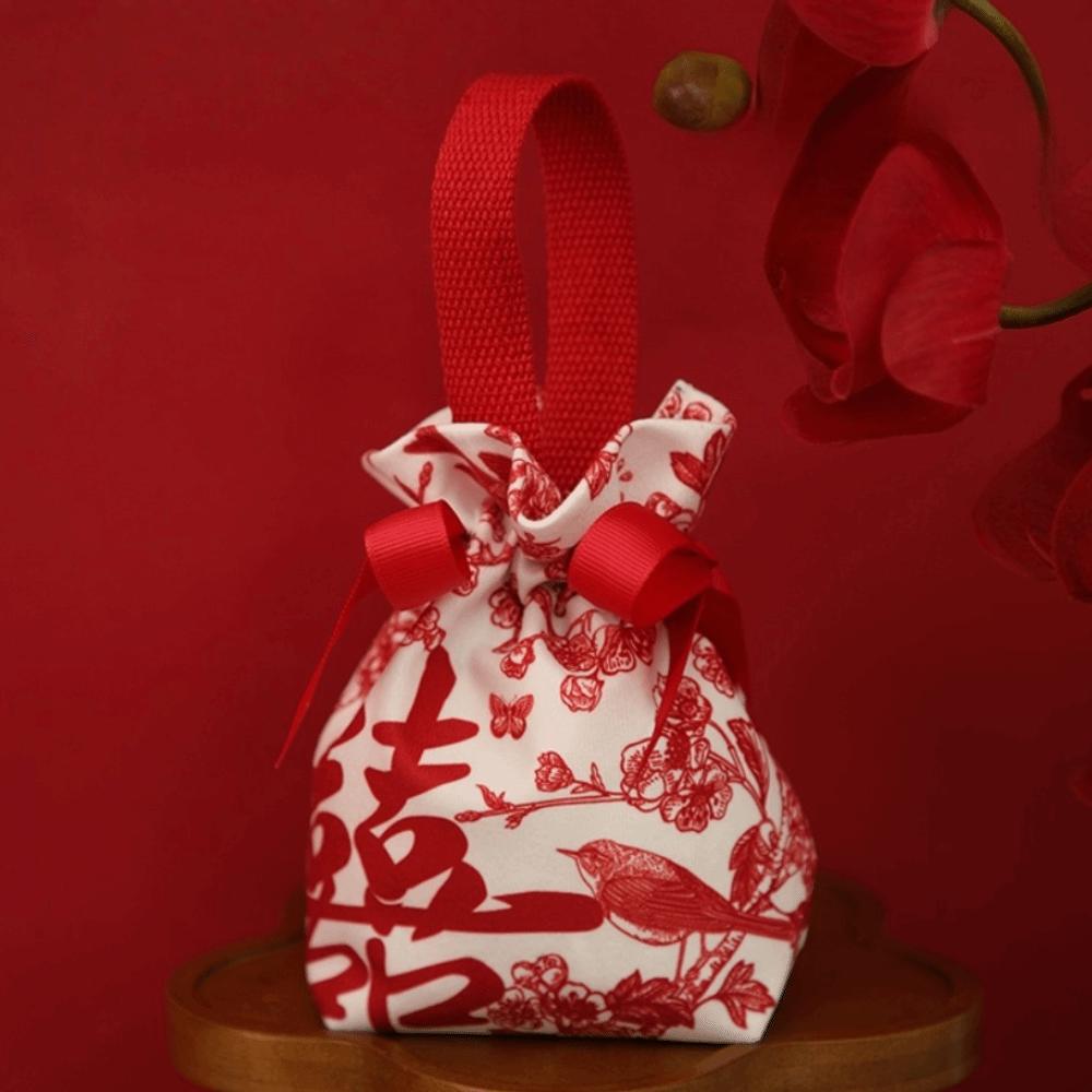 

Storage Festive Sugar Bag Flower Knot Wrist Bag Chinese Wedding Candy Bag Spring Festival 1PC StyleB1
