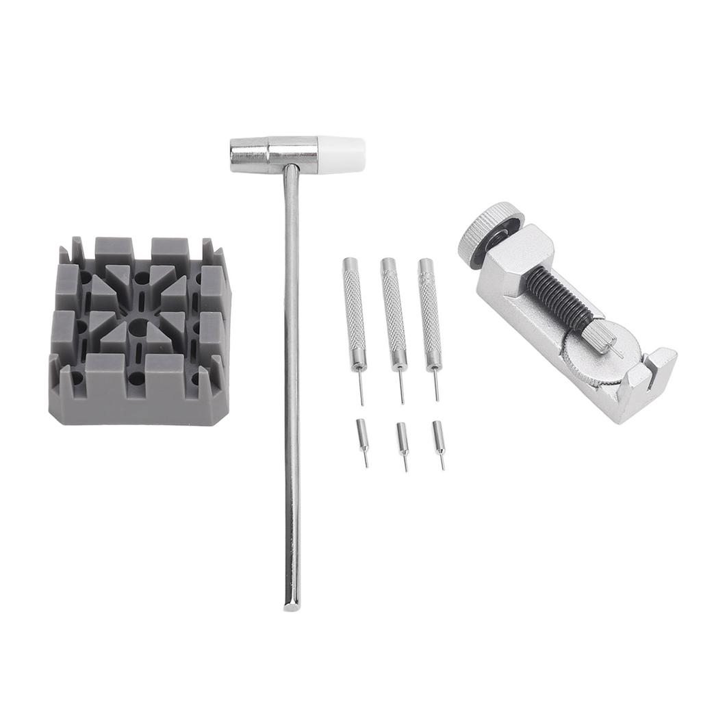 9pcs Watch Link Removal Tool Kit DIY Adjustment Professional Watch Repair Hammer for Bracelet Adjustment