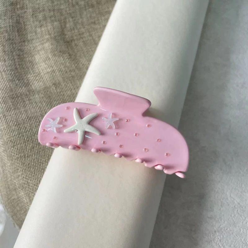 

1pc New starfish diamond studded grip clip with simple and high-end temperament, shark clip with ponytail and hair accessories