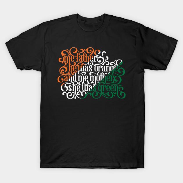Men Black Print T-shirt The Orange And The Green No-Cut Transfer Paper Print Cotton Tshirt L