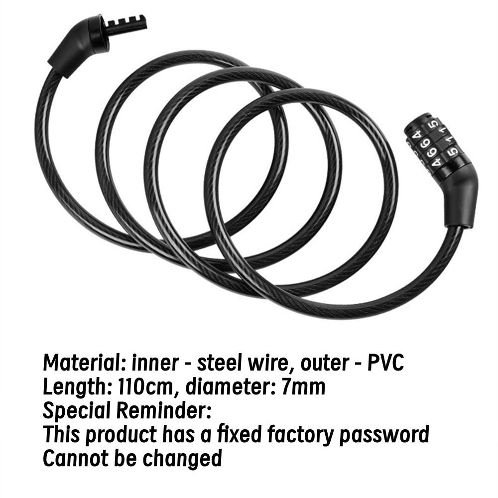 Combination Lock Suitable for Bicycles, Motorcycles, Electric Bicycles
