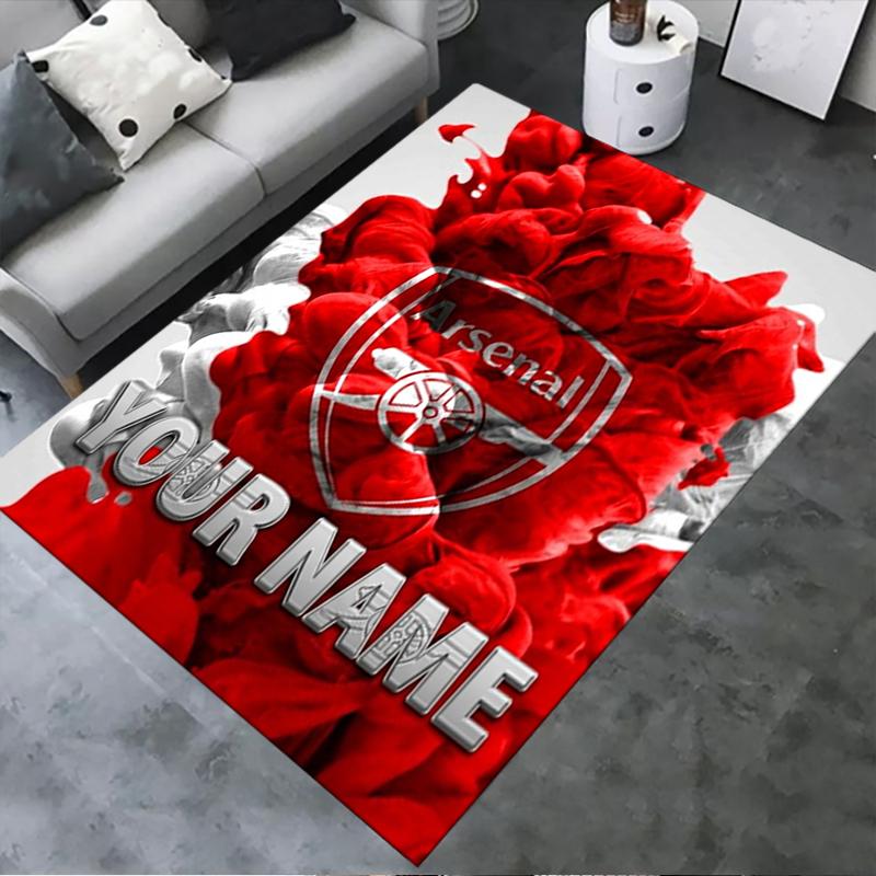 Custom Name Arsenal Carpet Rug for Living Room Bedroom Home Sofa Decoration,Kids play Non-slip Floor Mat