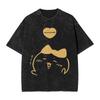 Chiikawas Metal Band Usagi T Shirts Hip Hop Washed Short Sleeve Street TShirt for Men Women Tops Streetwear Summer Tops Tees