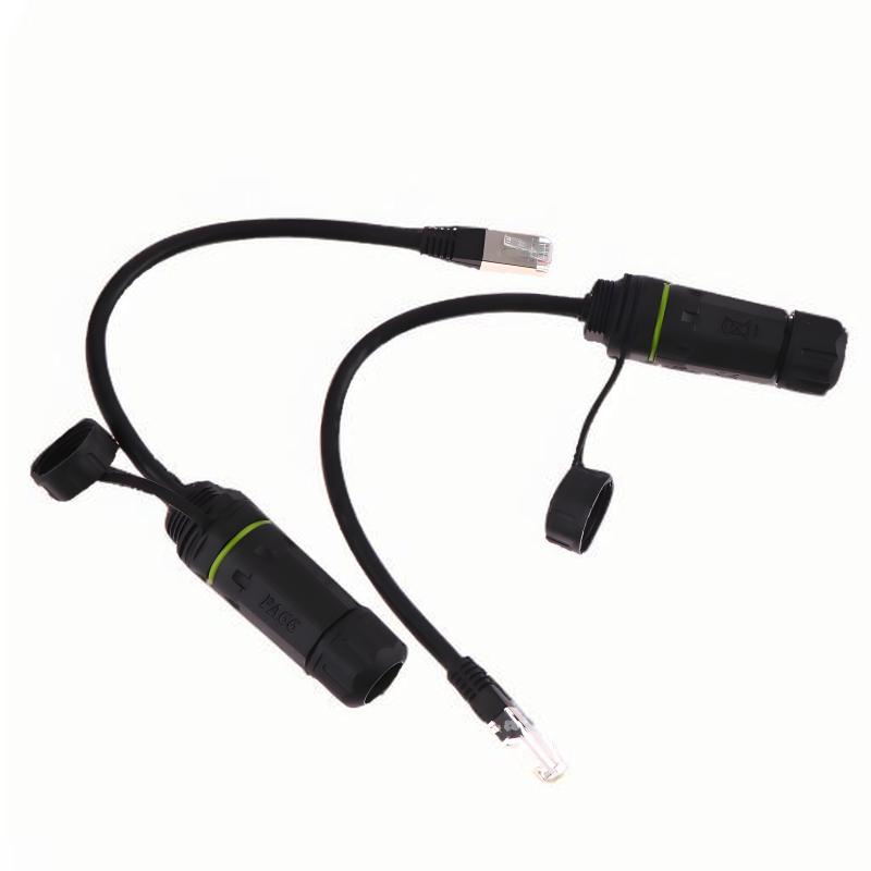 Rj45 8P8C Vanntett Nettverk Gjennomgangshode Kontakt Rj45 Hann til Hunn Adapter Skjøteledning