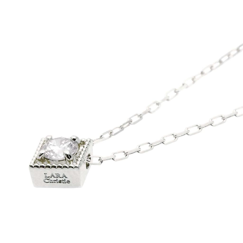 Lala Christie Platinum Necklace with PT900 0.1ct Diamond, Platinum, lp71-0022-pt
