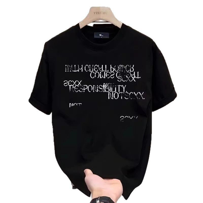 Trendy Brand Short-Sleeved Pure Cotton Men'S Printed T-Shirt Trendy Men'S And Women'S Versatile Round Neck T-Shirt Men'S