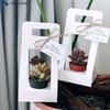 10 Stück Doppelseitig Wasserdicht Kraftpapier Tragbarer Blumenkorb Straußgriff Karton Strauß Feiertags-Geschenkverpackungsbox