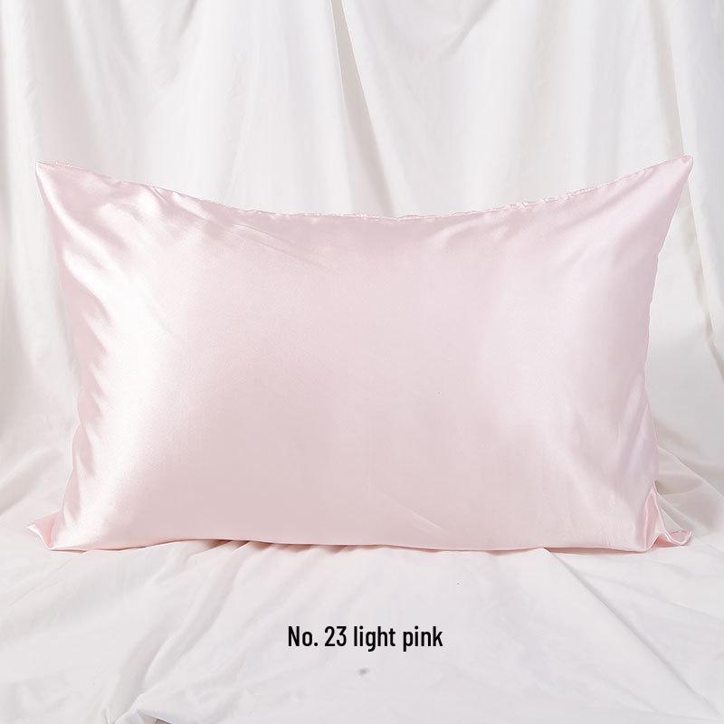 Solid Color Imitation Silk Pillowcase - Ice Silk Feel Satin Cushion Cover