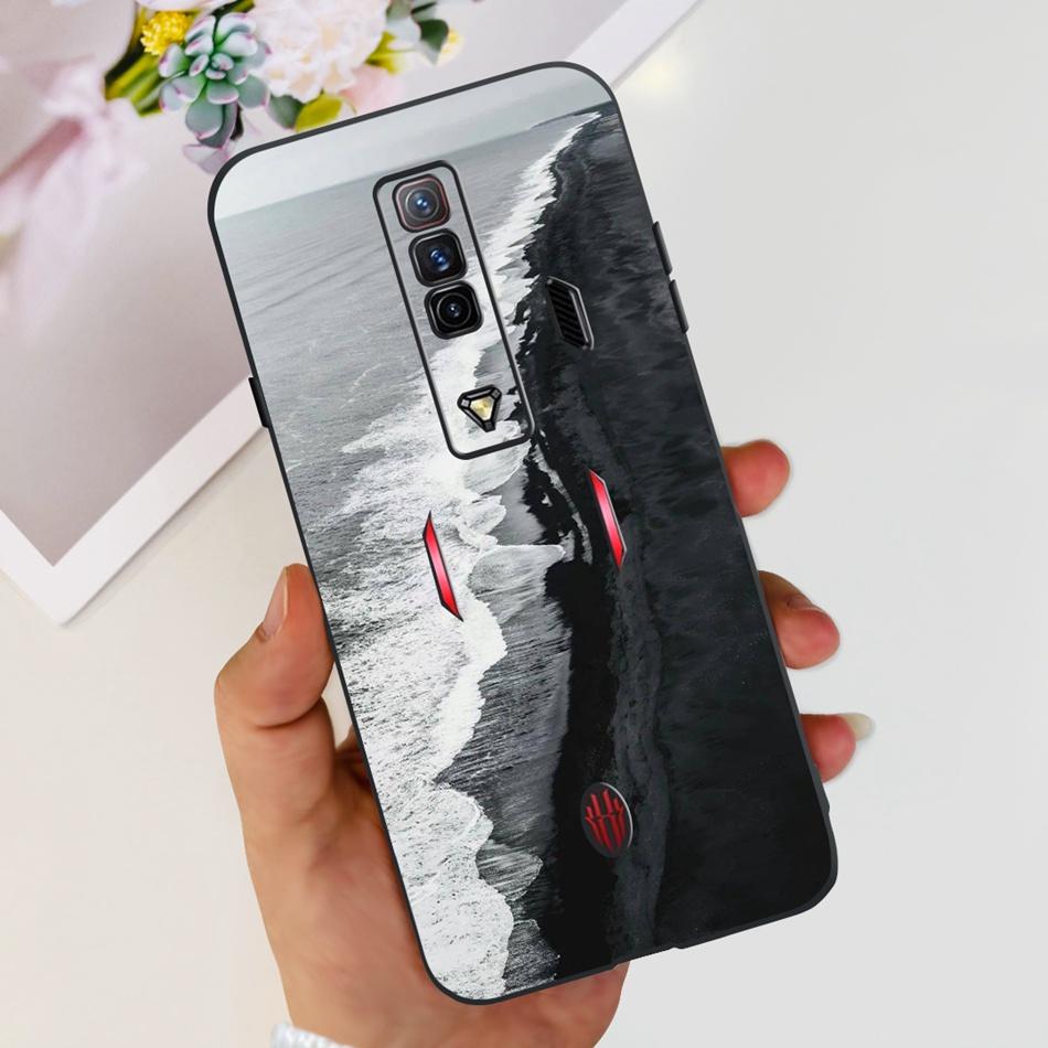 For ZTE Nubia Red Magic 7 7S Pro Case Zte nubia REDMAGIC 7S 7Pro Fashion Cool Pattern Black Silicon Soft Phone Cases