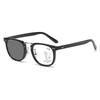 Photochromic Multifocal Reading Glasses Retro Large Frame Anti Blue Light Presbyopia Glasses Color Change Far Sight Eyewear