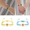 Korea Fashion Lucky Knot Sunflower Bracelets For Women Men Charm Woven Handmade Bangles Braided Adjustable Zircon Birthday Gift