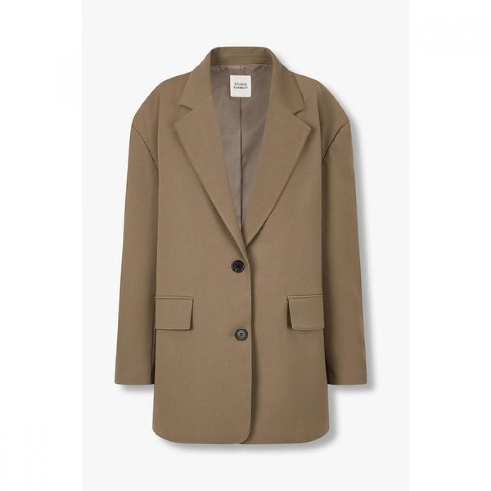 

Studio Tomboy Oversized Shoulder Two Button Jacket 9105312101ar 99 (black)/S(55)