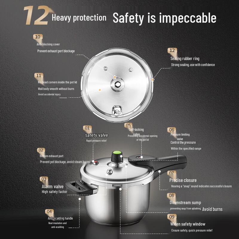 ASD 304 Stainless Steel Pressure Cooker