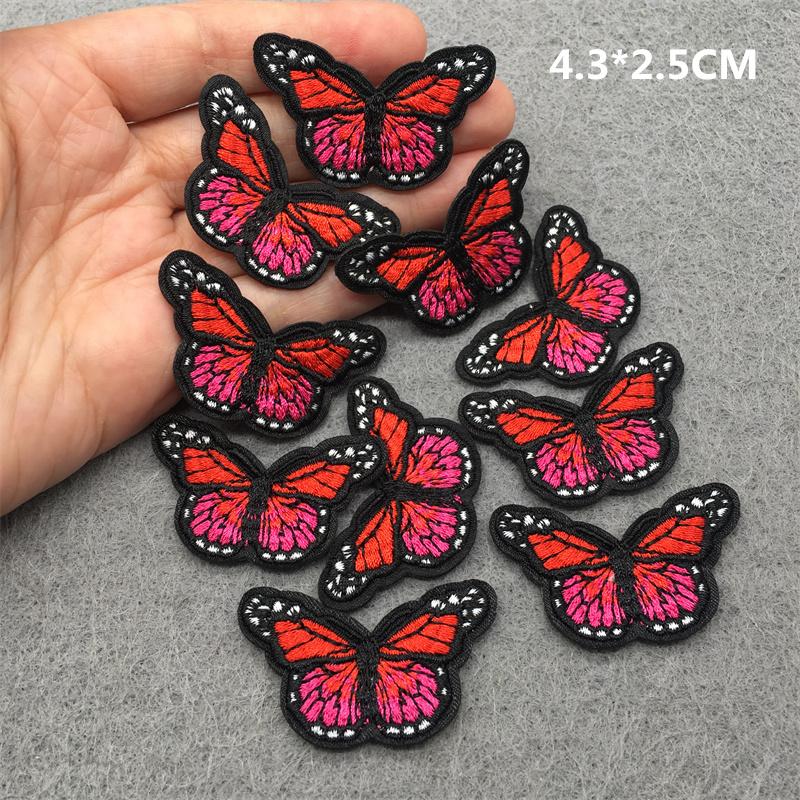 10Pcs Butterfly Patches Applique For Clothing Embroidery Patches On Clothes Diy Ironing Sewing Children Kids Stickers