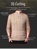JEEP SPIRIT Men's Winter Half-Zip Fleece-Lined Knitted Sweater 2608