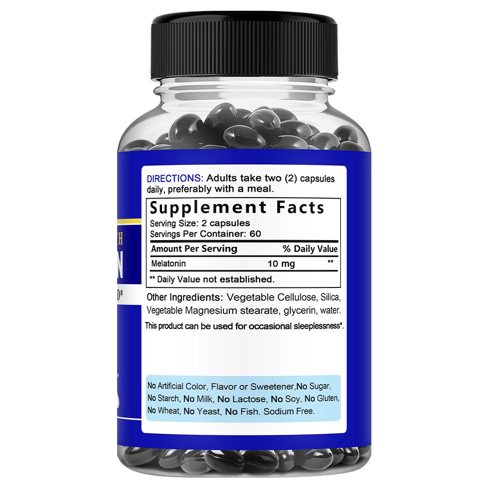 Bcuelov Super Strength Melatonin Supplement 10mg, Rapid Release, 120 Capsules