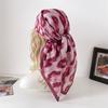 Versatile leopard print imitation silk high-end large square scarf silk scarf printed shawl decorative scarf sunscreen headscarf scarf female