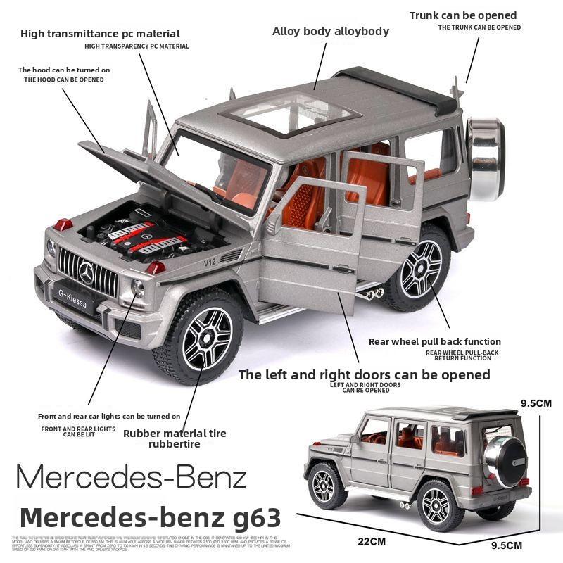 Simulation Alloy Mercedes Benz Off Road Vehicle Model Toy With Lighting Function