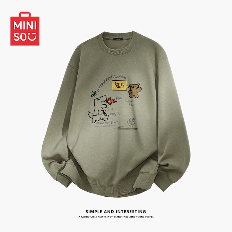 

MINISO Men s Japanese Style Heavyweight Crewneck Sweatshirt 3XL