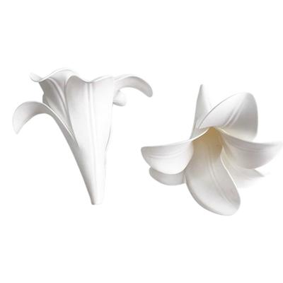 5pcs DIY Craft Artificial EVA Flower Elegant Lifelike Simulated Flower Decor Realistic Handmade Wedding Flower Wall