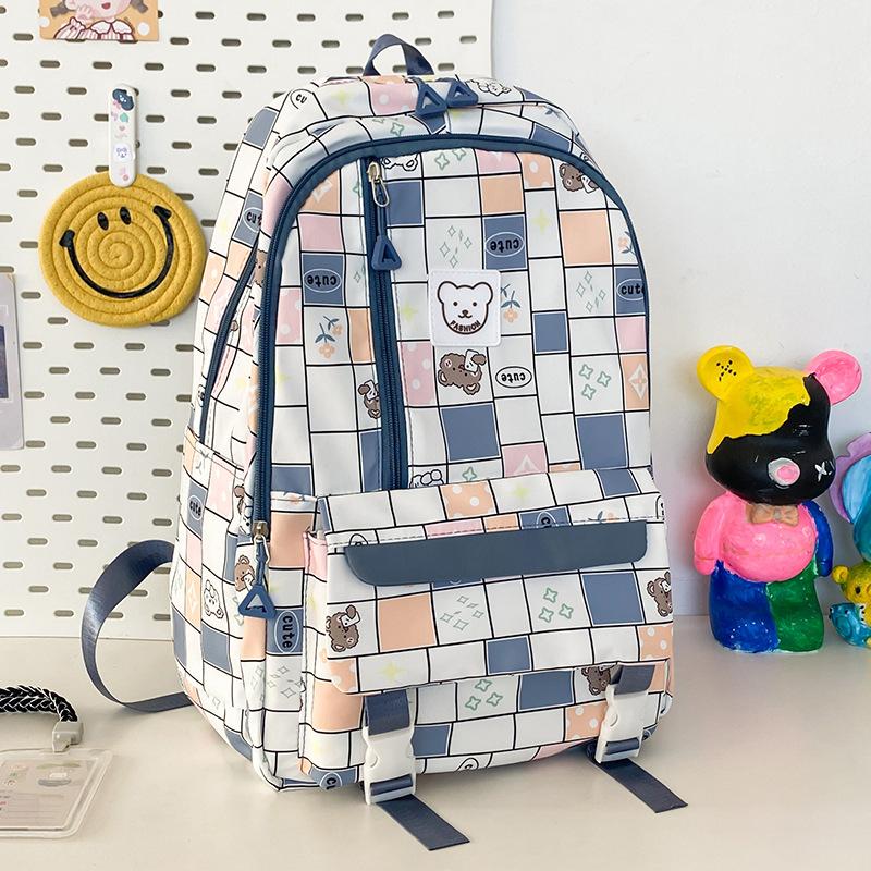 Schoolbag for high school students, small fresh schoolbag for junior high school students, new printed backpack for women's casual versatile