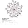 Women Brooch Snowflake Shape Rhinestone Faux Pearl Decor Anti-slip Wear-resistant Suit Coat Collar Hat Scarf Decoration