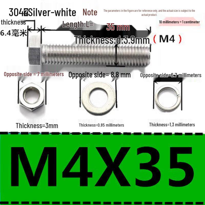 Alliance 304 Stainless Steel Hex Bolt & Nut Set