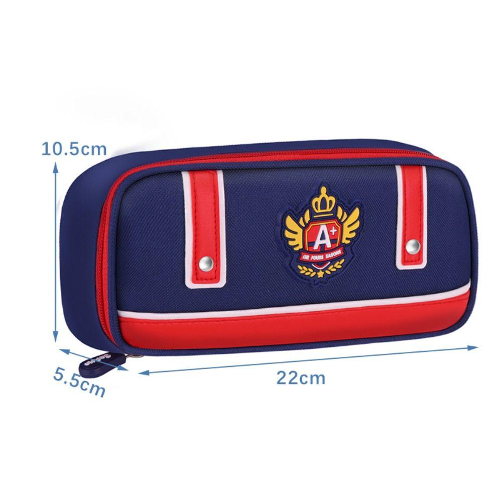 Three-layers Pencil Case British Style Stationery Bag Cartoon Cosmetic Storage Bag  Back To School