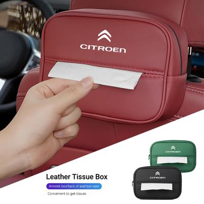Boîte de rangement pour mouchoirs d'intérieur de voiture Accoudoirs Auto Pare-soleil Accessoires de siège Pour Citroen C1 DS3 C2 C3 Vts C4 Saxo C4L C5 C6 C8 Xsara