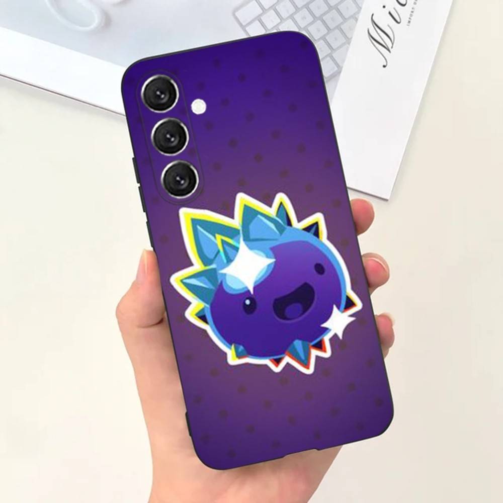 

Чехол для телефона S-Slime Rancher Чехол для телефона для Samsung S25,S24,S21,S22,S23,S30,Ultra,S20,Plus,Fe,Lite,Note,10,9,5G Черный Чехол Samsung S21lite