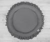 Set: hanging cotton canopy for a children's room and a nest with a ruffle - anthracite