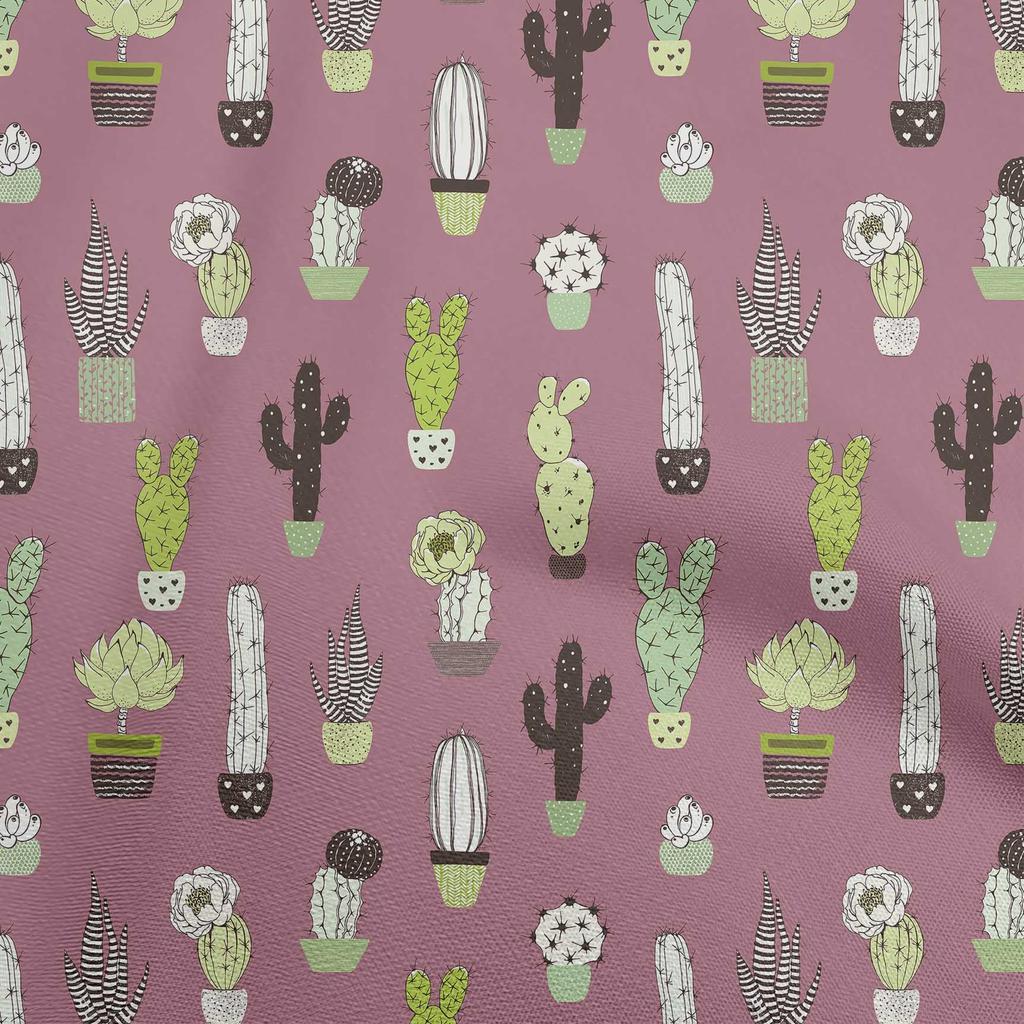 oneOone Cotton Flex Dusty Gray Fabric Cactus Sewing Fabric By The Yard Printed Diy Clothing Sewing Supplies 40 Inch
