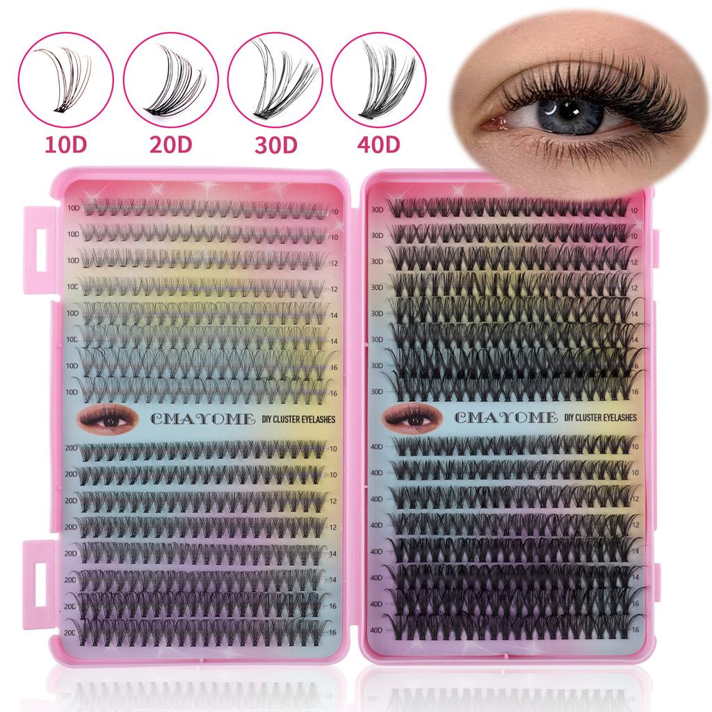640 Tufts Diy Multi-Haired Eyelashes Book 10-16Mm Natural Thick D Song Segmented False Eyelash Set
