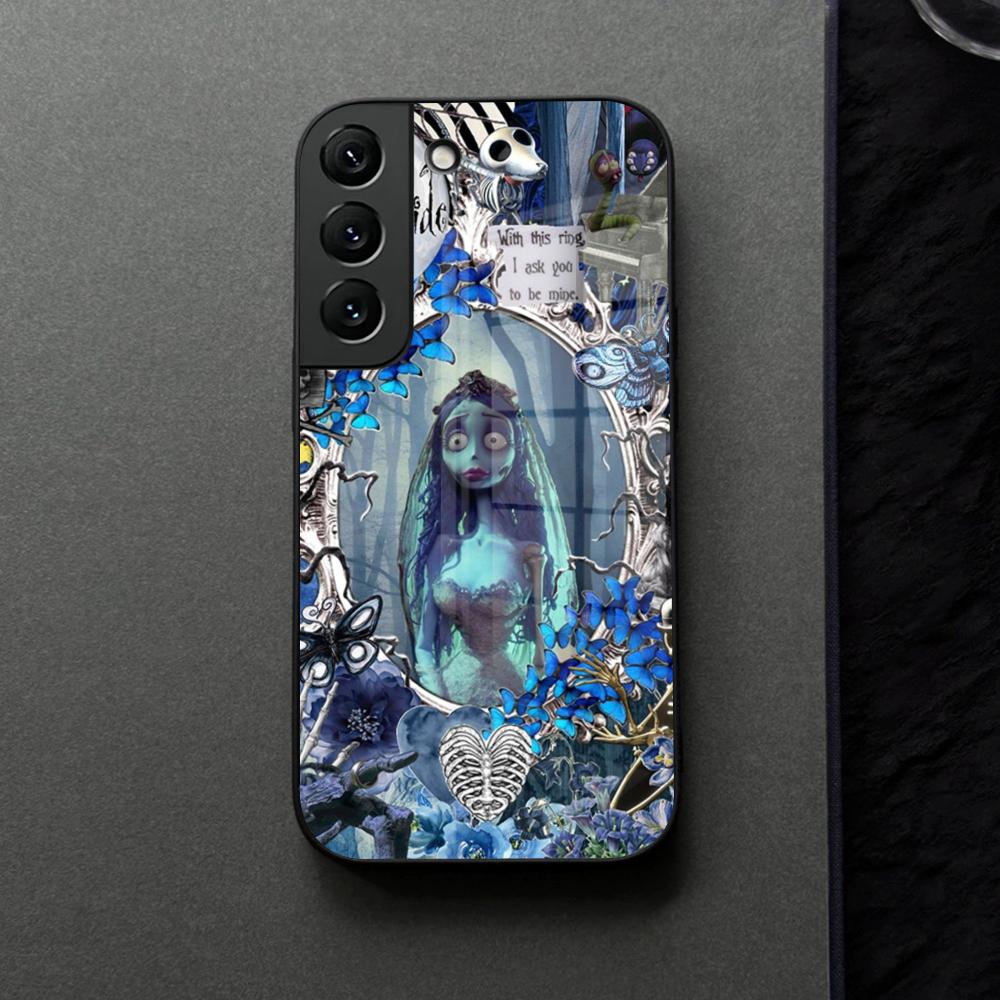 Corpse Bride Phone Case Glass For Samsung Galaxy S21 S25 S22 S20 S24 S23 Ultra Fe Plus A16 A34 A54 A24 Coque