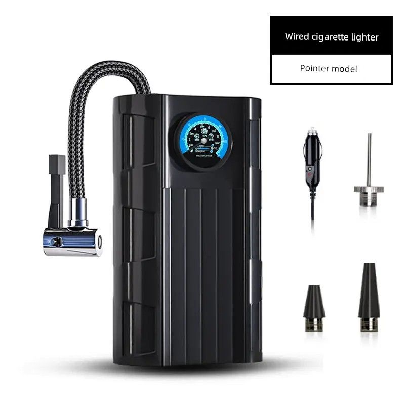 

Fully Automatic Wireless Digital Display Car Air Pump for Motorcycles, Cars, Electric Bicycles, Portable High-Pressure Air Pump Wired Cigarette Lighter - Mechanical Pointer Model