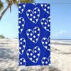 Polka Dot Heart Print Beach Towel Cute Dot Heart Pattern Towel Soft Absorbent Quick Dry Towel for Summer Beach