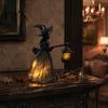 Spooky Witch Light Halloween Lamp Decoration, Gothic Holding Lantern Light, Party Ornaments Battery Powered Decorative for Home Office Porch