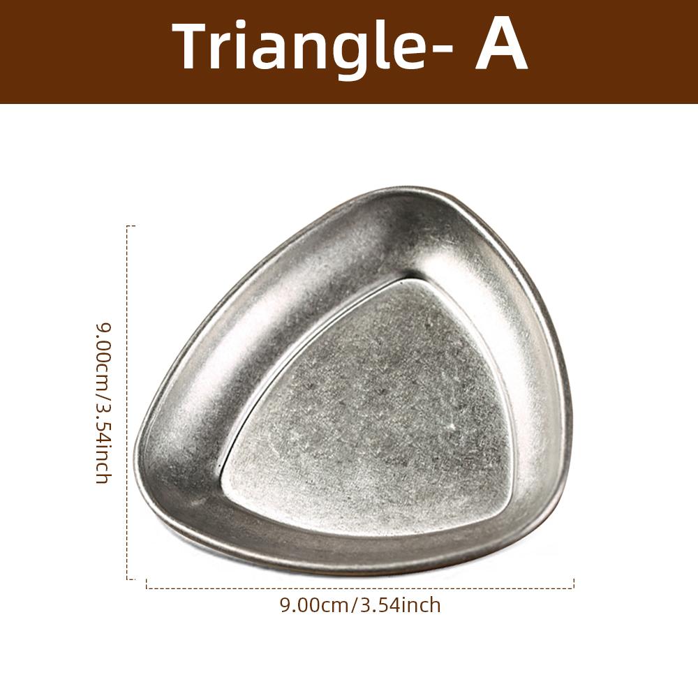 Coffee Bean Weighing Plate Stainless Steel Sauce Dish Plate Irregular Shape Storage Tray Kitchen Coffee Bean Plate Tableware