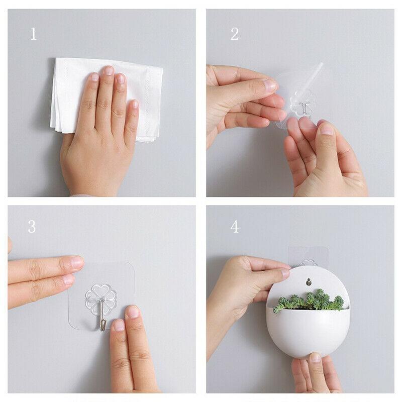 1 PCS Wall Decorative Plastic Hanging Planters Pot Wall Mounted Flower Planter Garden Indoor Wall Decor Durable for Plants