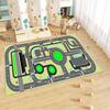 Racing Track Carpet Children's Soft Climbing Mat Urban Transportation Rail Transit Carpet Racing Enthusiast Room Decoration