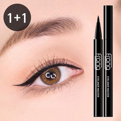1+1 Spitze Wischfester Tattoo-Stift Eyeliner, 1 Stück, Schwarz+Schwarz