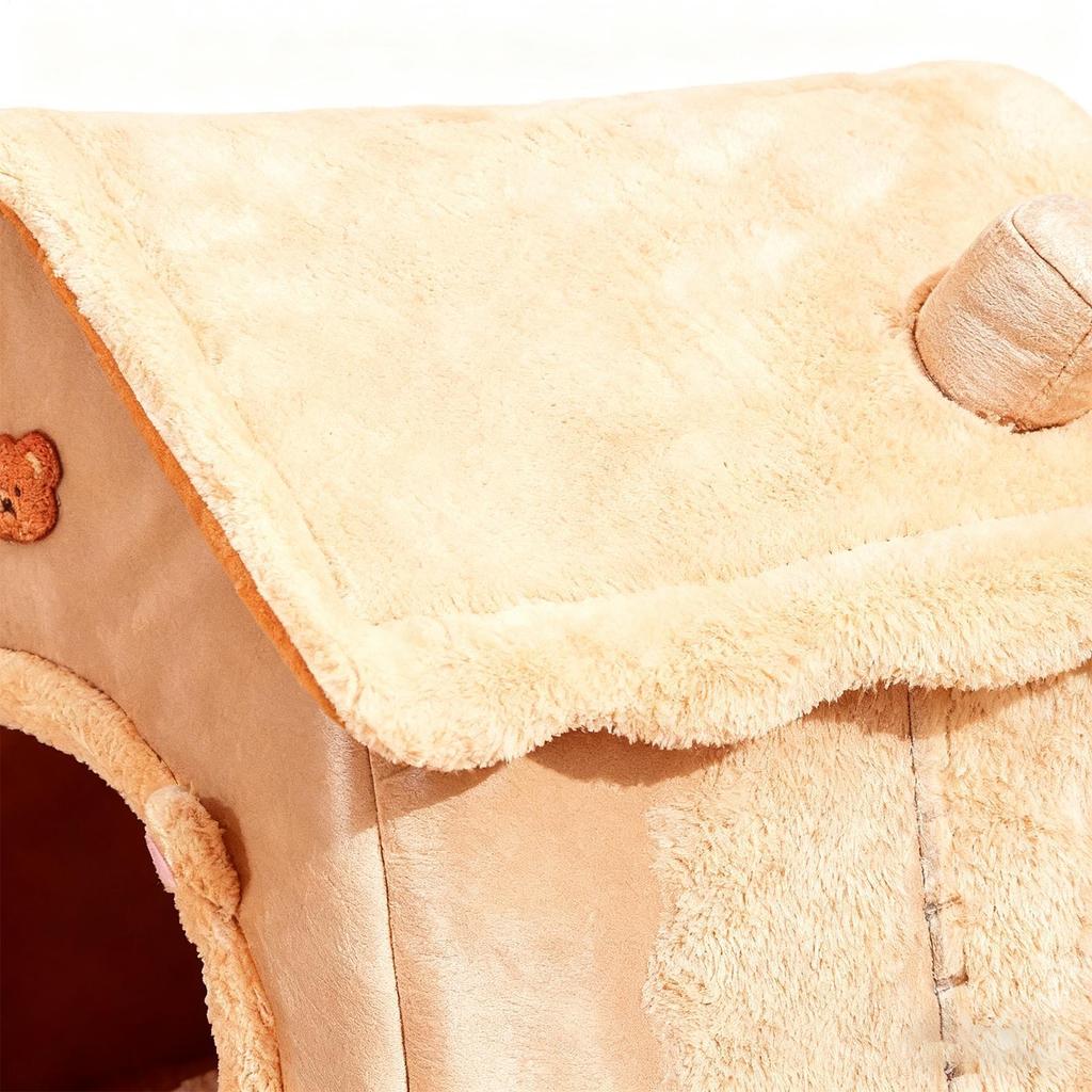 Cat Bed Cave Non-Slip Calming Foldable Nest Winter Indoor Cat House Kitten Bed For Puppy Small Dog Pet Bedroom Living Room