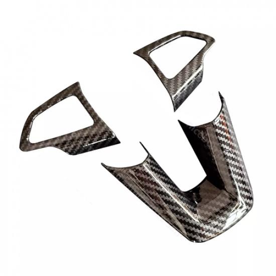 3pcs Carbon Fiber Color Steering Wheel Cover Fit For Ford Focus Escape Kuga MK3