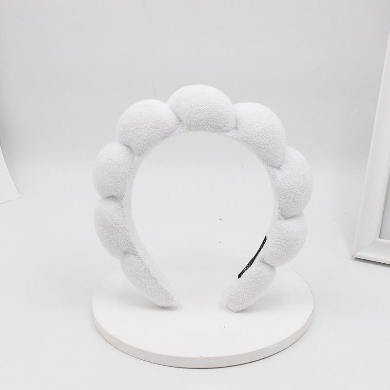 1pcs Fashion Microfiber Washing Wristbands Scrunchies Puffy Headband Spa Bubble Headband for Washing Face Makeup Shower Skincare
