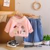Kids Casual Long-Sleeve Set, Comfortable Daily Wear Outfits