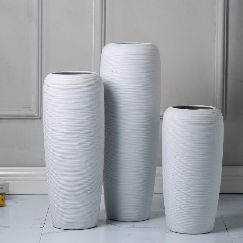 Modern Minimalist Nordic Floor Vase for Dried Flowers – Large Ceramic Home Decor for Living Room or Entrance