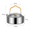 1L Camping Kettle Camp Tea Pot Teakettle Stain Resistant Cook Water Boiler Stainless Steel