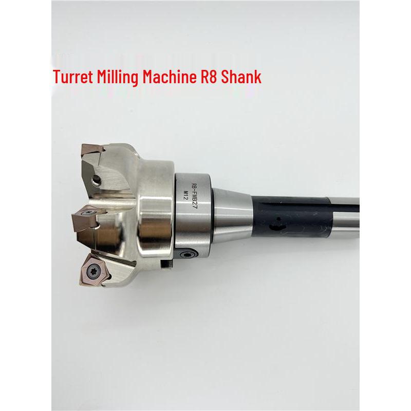 MFWN90 High-Speed Hexagonal Heavy Cutting Milling Cutter with Double-Sided Insert, Morse Taper 4 Turret R8