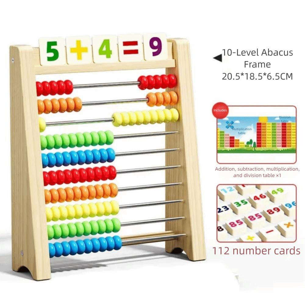 Calculating Beads Number Arithmetic Abacus Wooden Early Math Learning Toy  Preschool