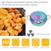 Stainless Steel Fryer with Thermometer 3.2L Non Stick   Frying Pot Kitchen Cookware Accessory